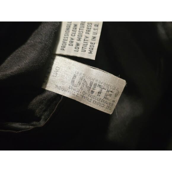 Kenneth Cole Blazer Mens 42R Dark Black Wool Blend Stretch Sports Coat Jacket - Picture 10 of 10